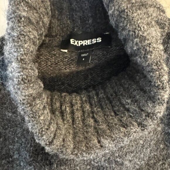 Mens Express Wool Blend Turtleneck Sweater, Size Small - Picture 5 of 6